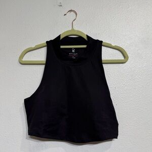 Spyder Active Black High Neck Sports Bra Top Sz M
